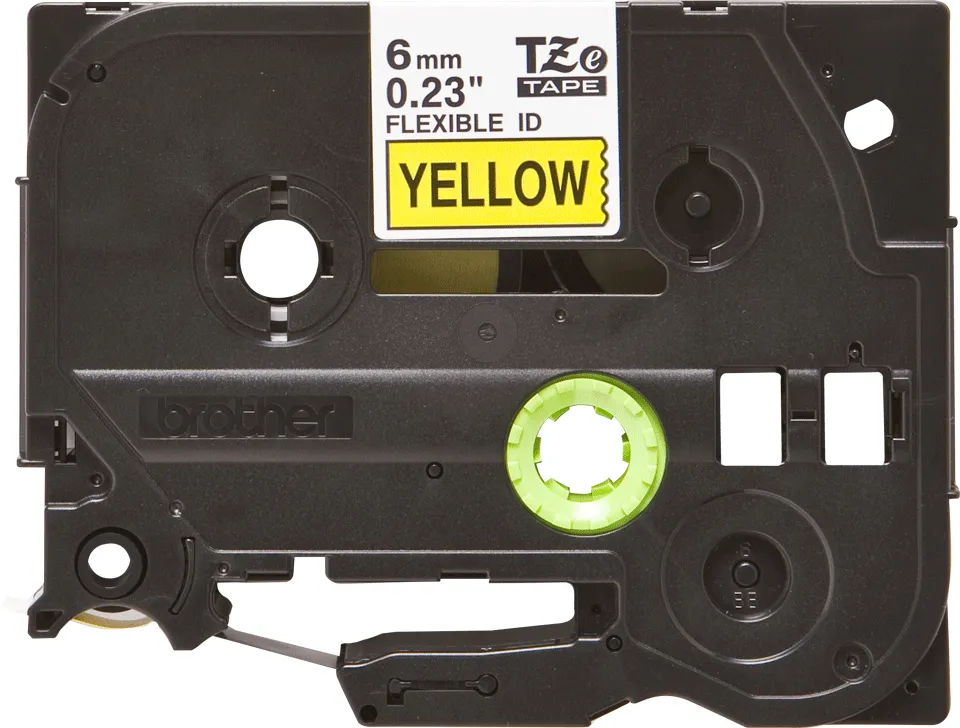BROTHER TZEFX611 6 BLACK ON YELLOW FLEX