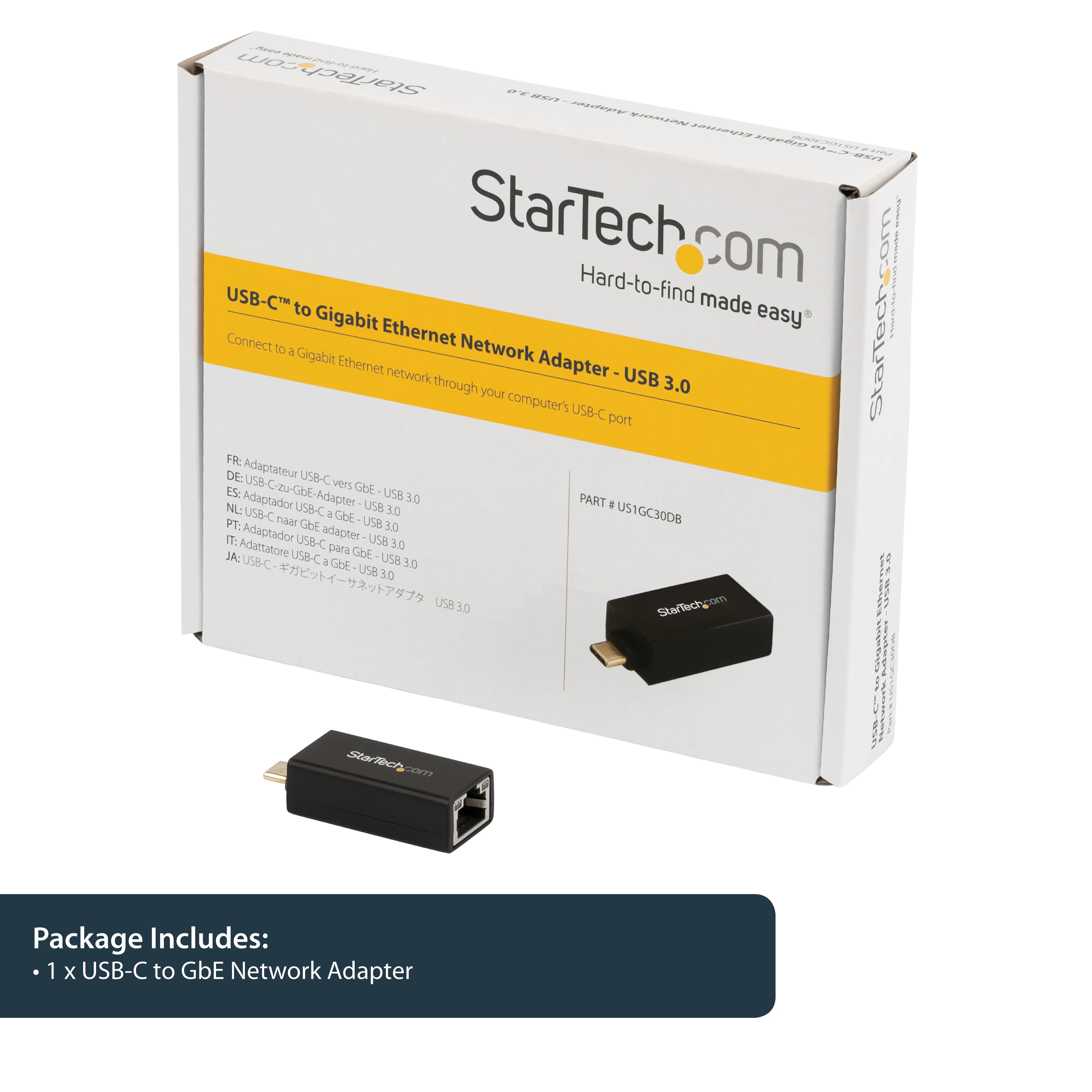 STARTECH.COM USB C to Gigabit Ethernet Adapter - USB 3.0 - USB-C to Ethernet Adapter - USB C Network Adapter