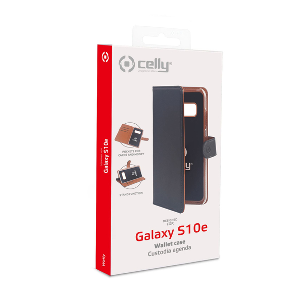 Celly Wally Case, Samsung Galaxy S10 Lite - Wallet Case, Black