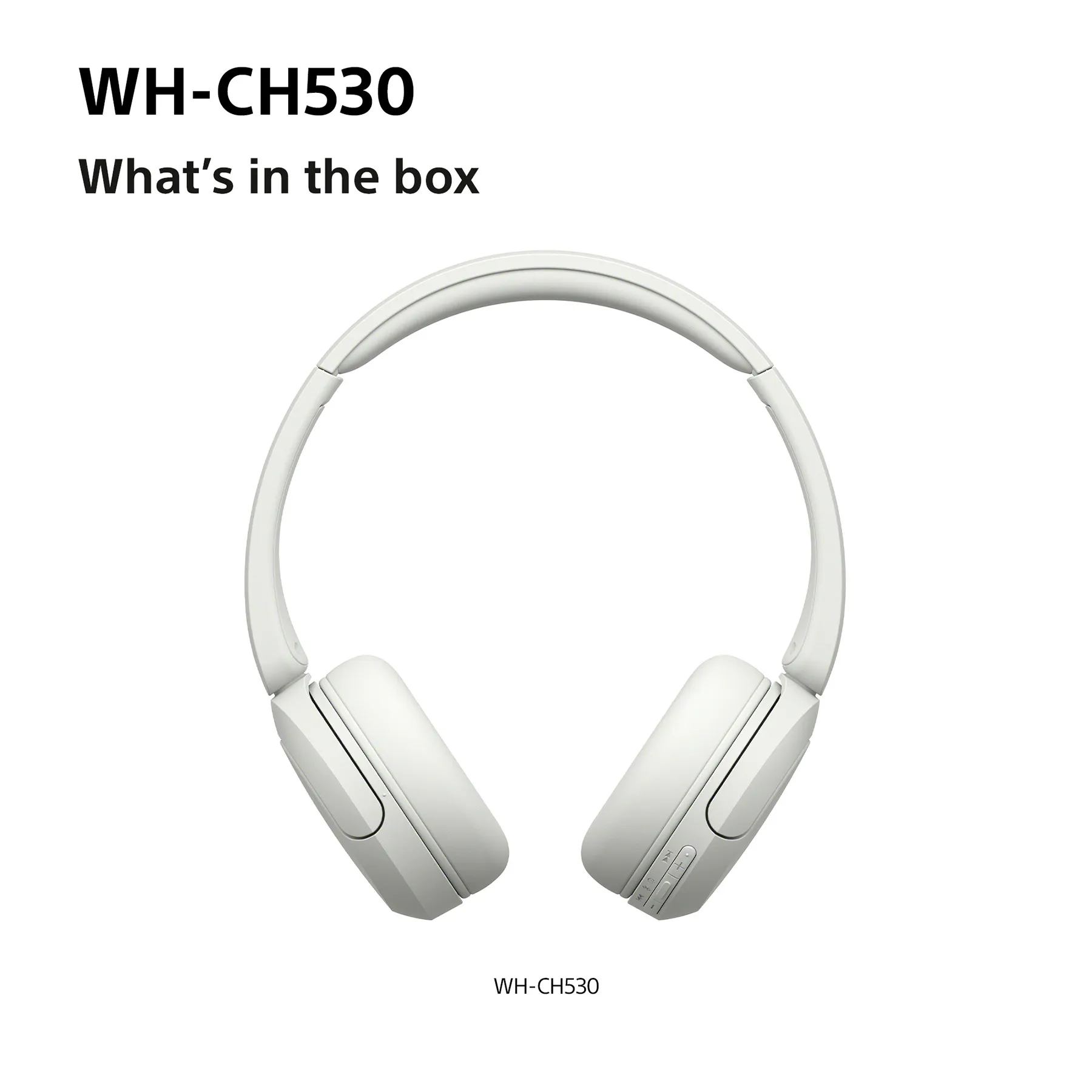 Sony WH-CH530 -langattomat kuulokkeet, valkoinen