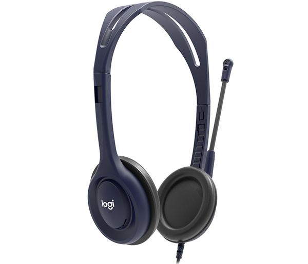 Logitech 5 Units Bundle Of Wired 3.5 mm headset with Microphone for educational use - MIDNIGHT BLUE