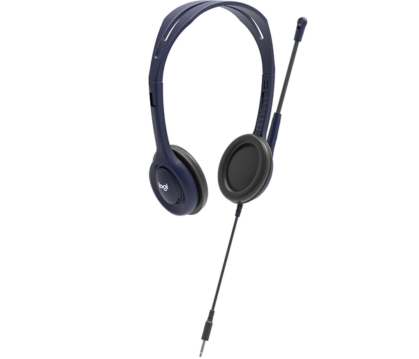 Logitech 5 Units Bundle Of Wired 3.5 mm headset with Microphone for educational use - MIDNIGHT BLUE