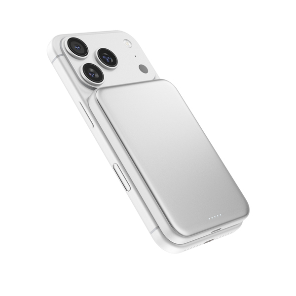 Epico UltraPack Qi2 25W Slim 5000mAh Alu Mag+ Wireless Power Bank EM55 | Silver | MagSafe Compatible