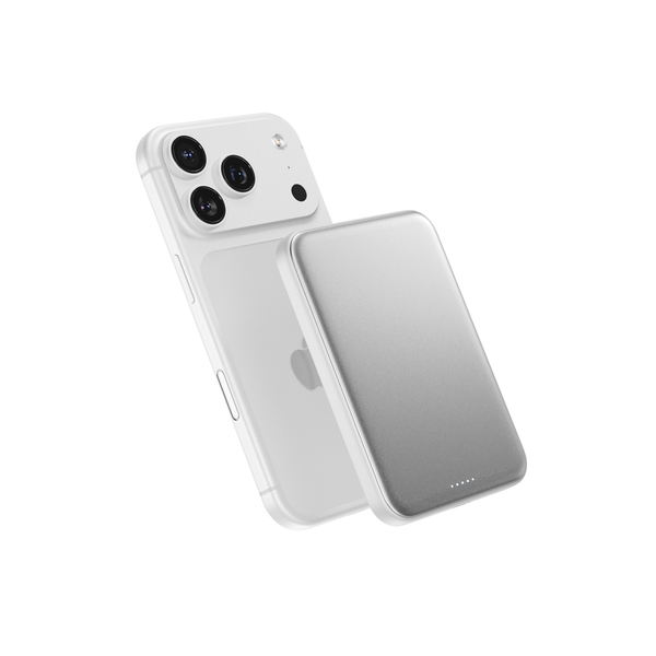 Epico UltraPack Qi2 25W Slim 5000mAh Alu Mag+ Wireless Power Bank EM55 | Silver | MagSafe Compatible