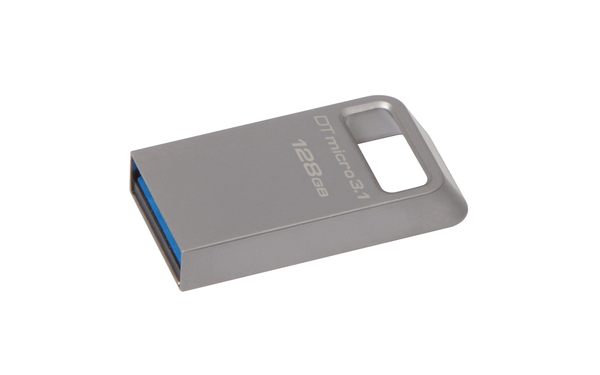 Kingston 128GB DataTraveler Micro 3.1 USB 3.0 - memory stick, Metallic