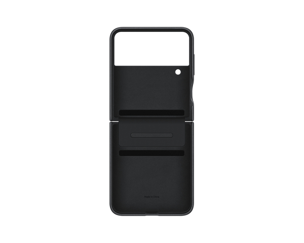Samsung Leather Cover, Galaxy Z Flip4 -suojakuori, Musta