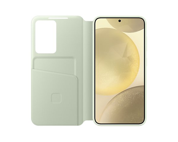 Samsung Smart View Wallet, Galaxy S24 - pl&aring;nboksfodral, Ljusgr&ouml;n