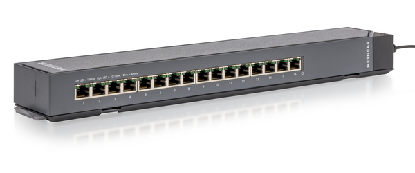 NETGEAR ProSafe Click GSS116E - Kytkin - Hallinnoitu - 16 x 10/100/1000 - ty&ouml;p&ouml;yt&auml;