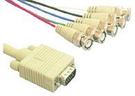 MicroConnect VGA-RGB HD15/5XBNC, Male/Male -adapteri, 2m, Musta