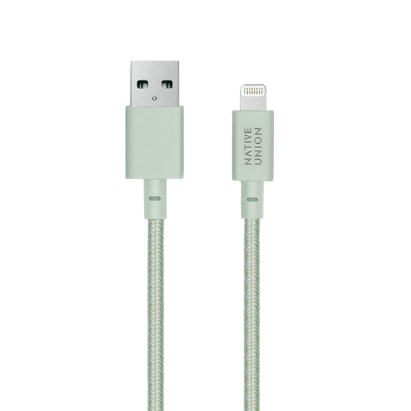 Native Union Belt Cable USB-A - Lightning -kaapeli, 3m, Vihre&auml;