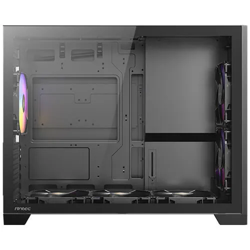 Antec FLUX M Micro-ATX Case with window and RGB lighting, Black