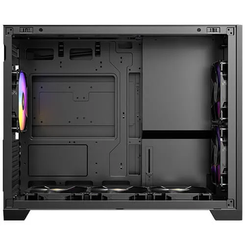Antec FLUX M Micro-ATX Case with window and RGB lighting, Black