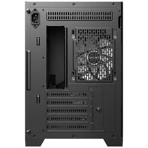 Antec FLUX M Micro-ATX Case with window and RGB lighting, Black