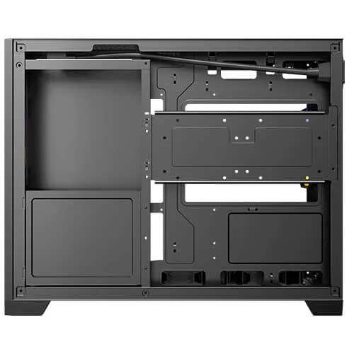 Antec FLUX M Micro-ATX Case with window and RGB lighting, Black