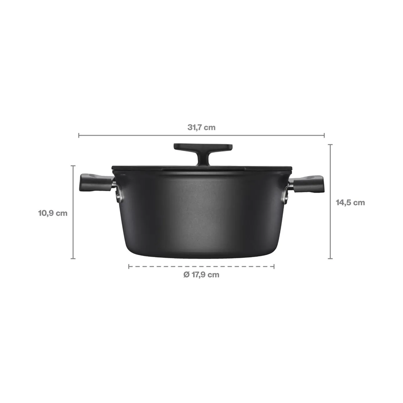 Fiskars Hard Face - pot with lid, 3.5l, ceramic