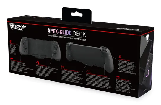 DRAGONSHOCK Handkontroll Apex Glide Holder NSW Svart