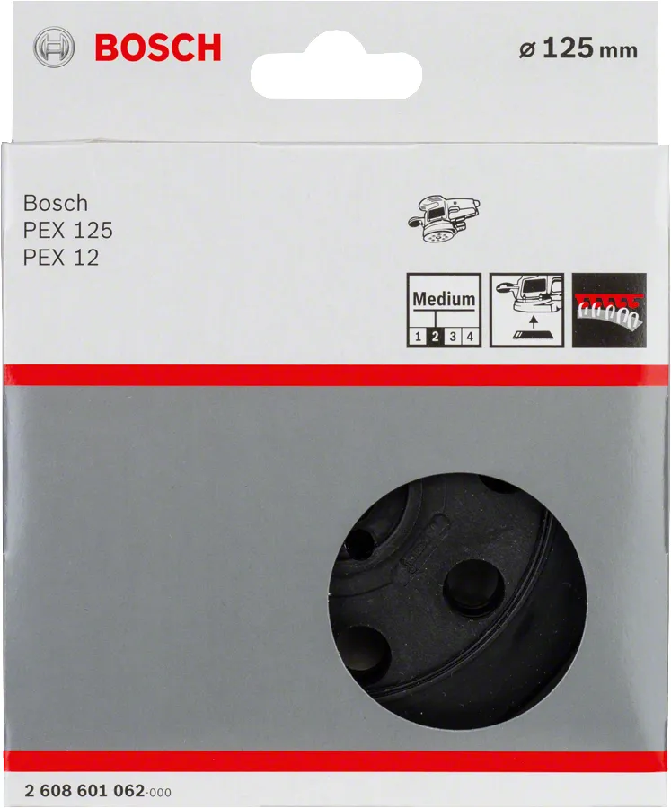 Bosch sanding pad 125mm medium hard PEX - 2608601062