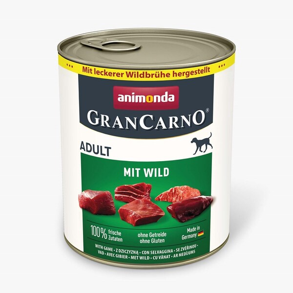 ANIMONDA GranCarno Adult Game, Wet food for dogs, Grain Free, 800g