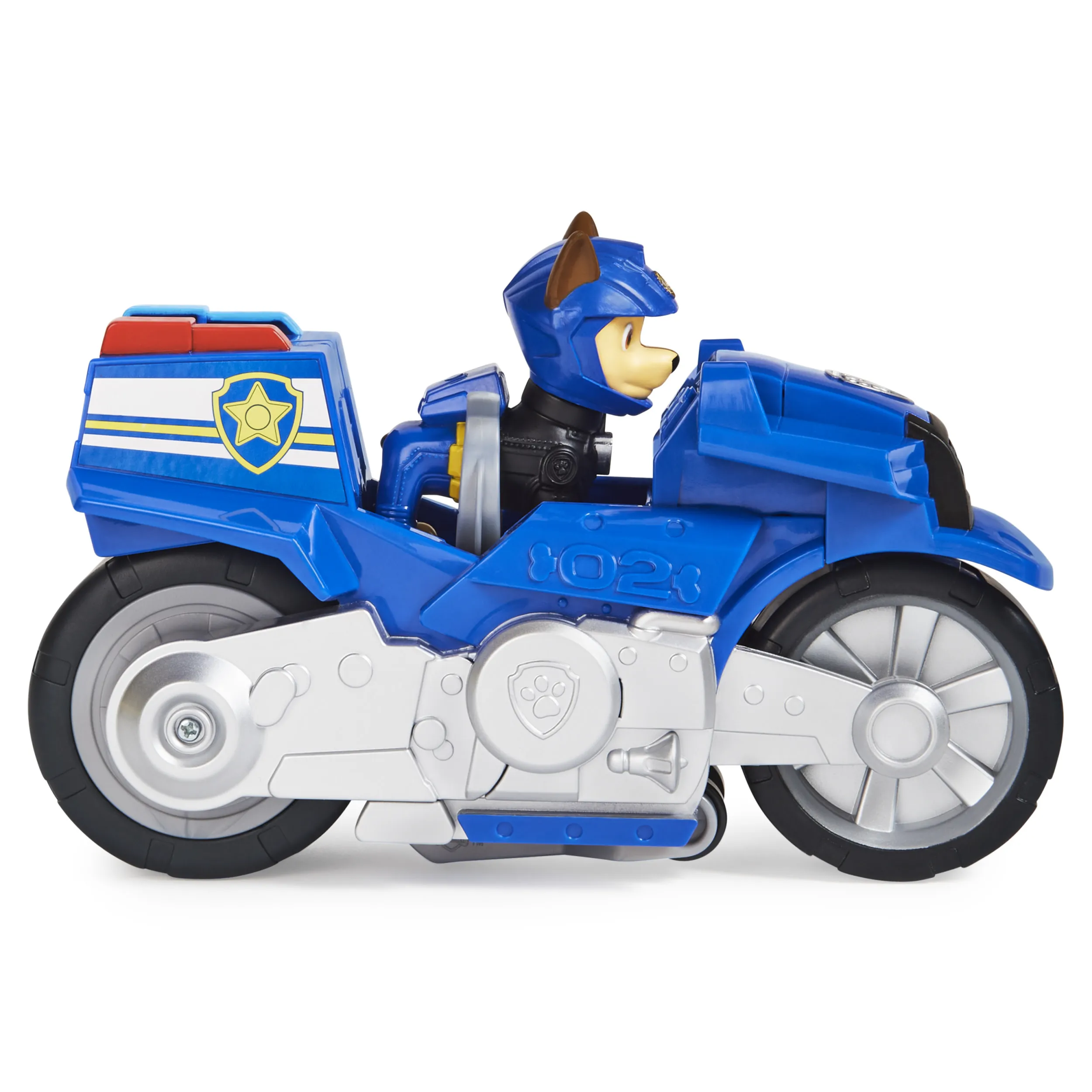 Spin Master Paw Patrol Moto Pups Chases Motorcycle Toy Vehicle (Blue/Grey with Toy Figure)