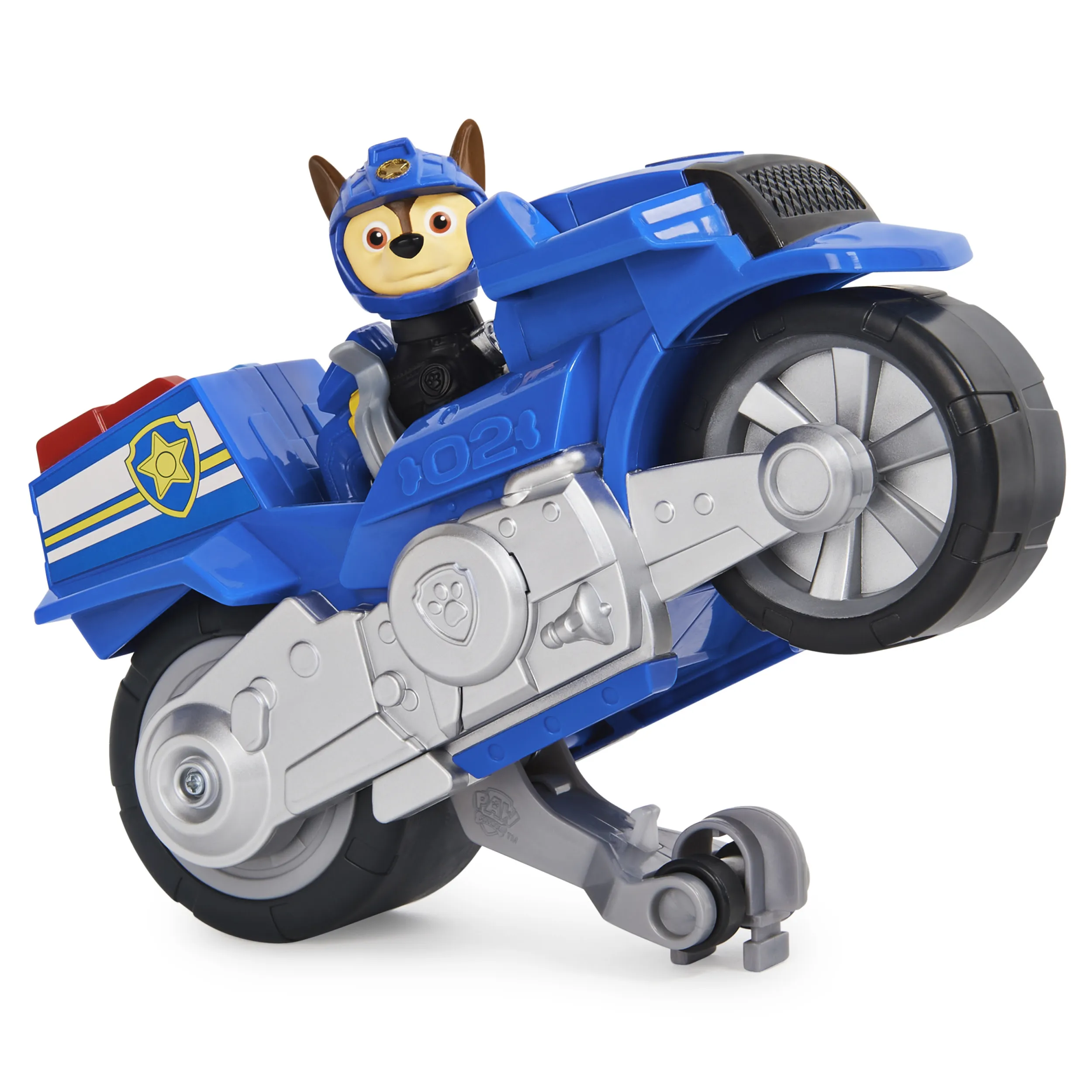 Spin Master Paw Patrol Moto Pups Chases Motorcycle Toy Vehicle (Blue/Grey with Toy Figure)