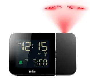 Braun 67160 Radiokontrolloitu digitaalinen her&auml;tyskello aikaprojisoinnilla - Musta