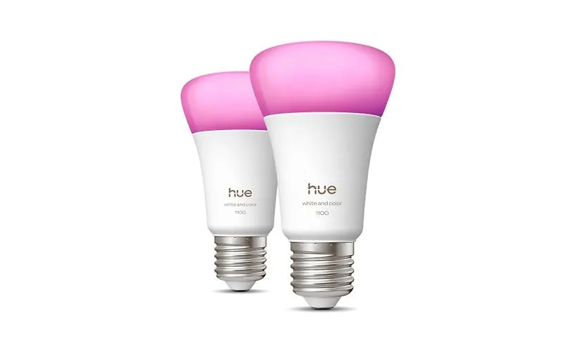 Philips Hue LED smart lamp, White and color ambiance, 2-pack