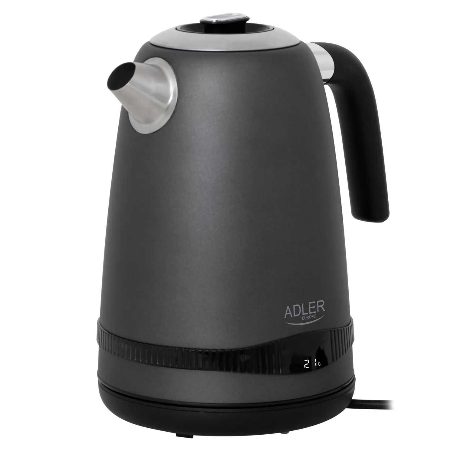 Adler AD 1295g vattenkokare, 1,7 l, 2200 W, Satin grey