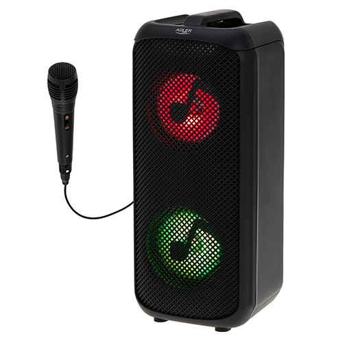 ADLER AD 1903 2.0 Bluetooth, AUX, USB, SD card Portable speaker, Black