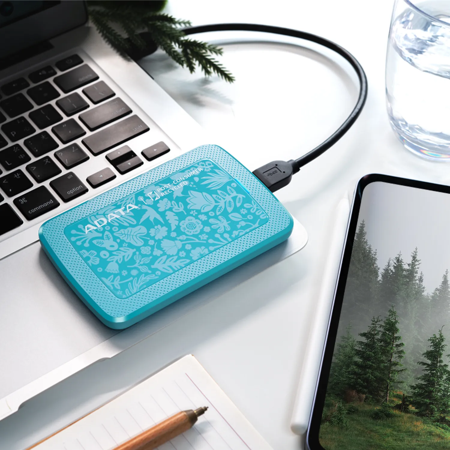 ADATA HC300 Eco  1 TB -ulkoinen kovalevy, Vihreä ADATA HC300 Eco  1 TB -ulkoinen kovalevy, Vihreä