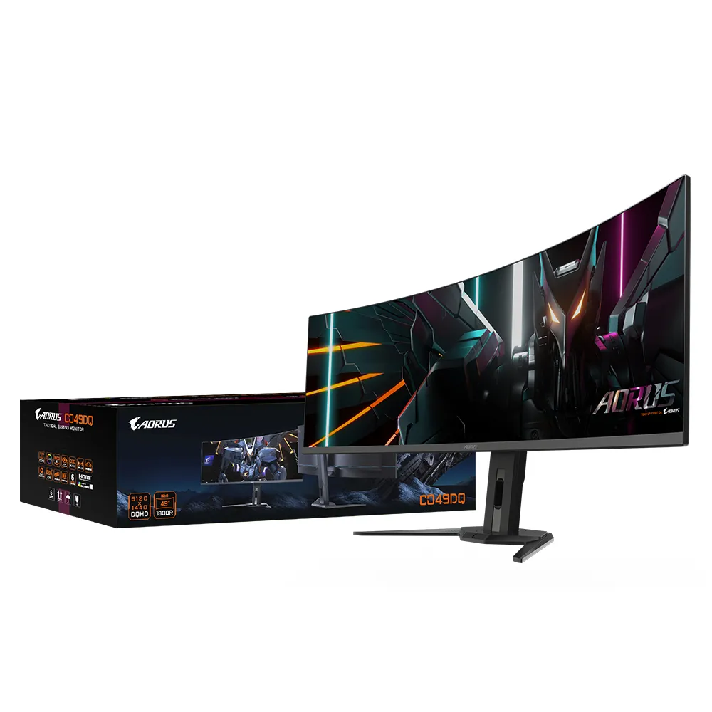 Gigabyte AORUS CO49DQ 49&quot; DQHD, OLED -kaareva pelin&auml;ytt&ouml;