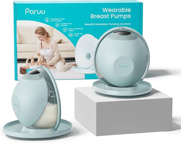 MOMCOZY P20 Double Wearable Electric Breast Pump, Green, 2-Pack