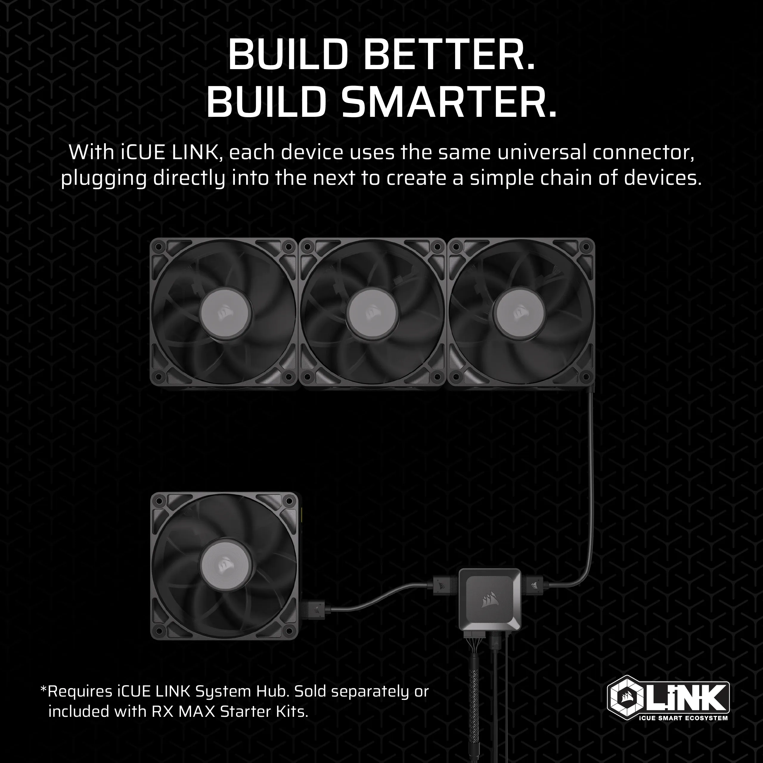 CORSAIR RX MAX Series iCUE LINK RX120 MAX 120mm Fan Single Fan