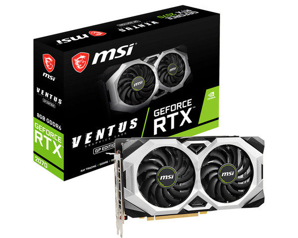 MSI GeForce RTX 2070 VENTUS GP 8 Gt -n&auml;yt&ouml;nohjain
