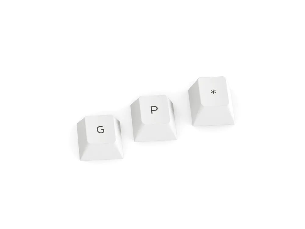 Glorious GPBT Keycaps -näppäinhatut, Arctic White, 115 kpl