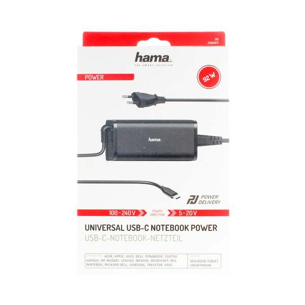 (Bargains) Hama Universal USB-C, PD, 5-20V / 92W - power supply (Bargains) Hama Universal USB-C, PD, 5-20V / 92W - power supply