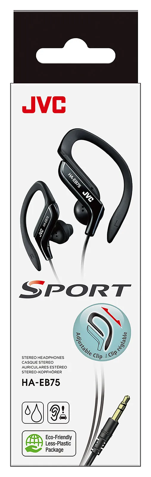 JVC HA-EB75 In-ear Headphones, Black/Blue/Multi-color