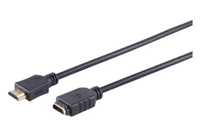 MicroConnect Gold HDMI &ndash; HDMI 1.4 -jatkokaapeli, 5 m, Musta