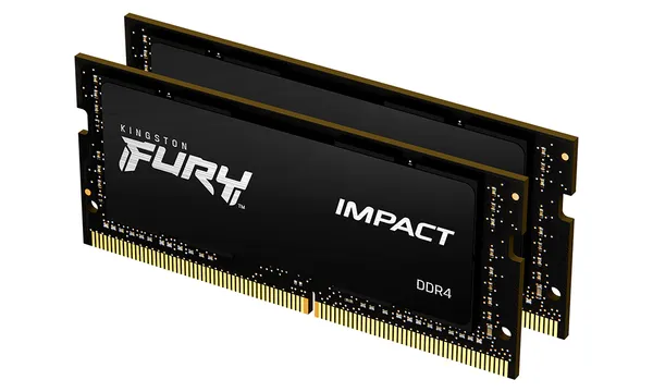 Kingston FURY Impact 32 Gt (2 x 16 Gt) DDR4 3200 MHz, CL20 -muisti, Musta