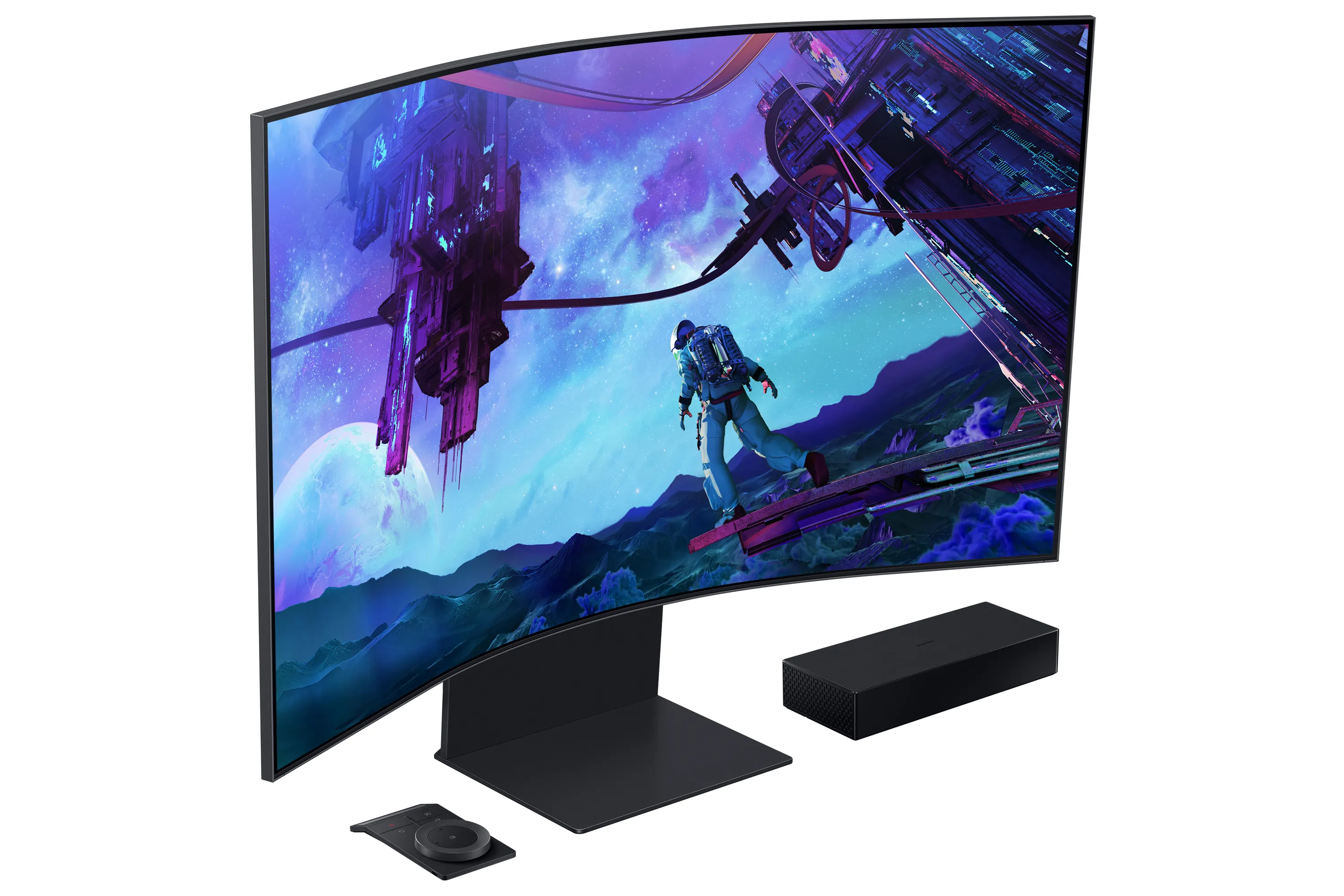 Samsung Odyssey Ark LS55CG970NUXDU 55" 4K UHD, VA Curved Gaming Monitor with USB-C hub