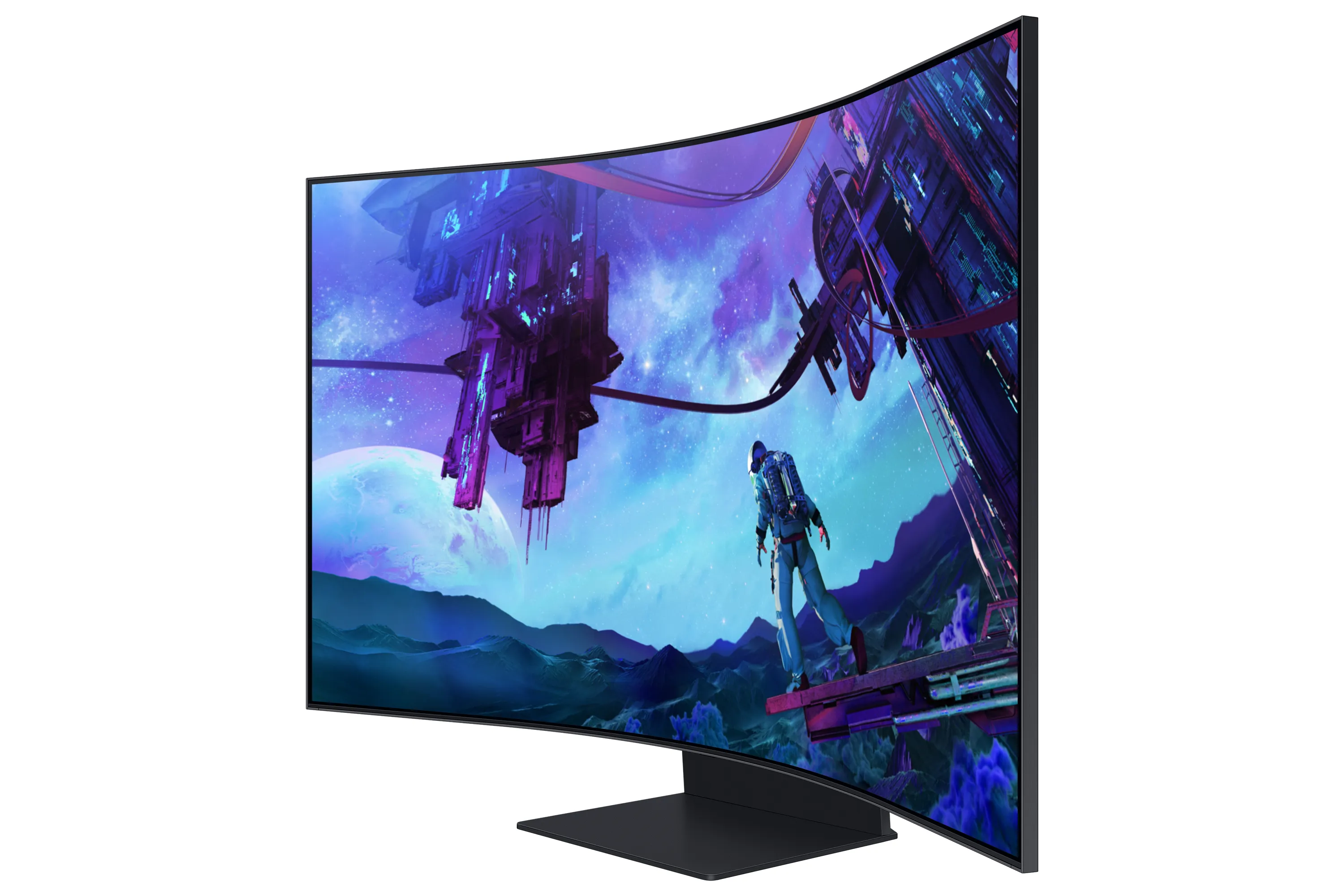 Samsung Odyssey Ark LS55CG970NUXDU 55" 4K UHD, VA Curved Gaming Monitor with USB-C hub
