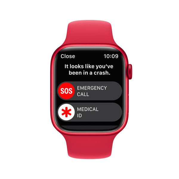 Apple Watch Series 8 GPS, 45mm (PRODUCT)RED alumiinikuori ja urheiluranneke