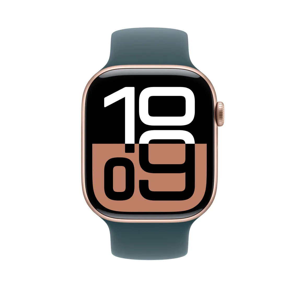 Apple Watch 46 mm - sportband, Blågrön, M/L