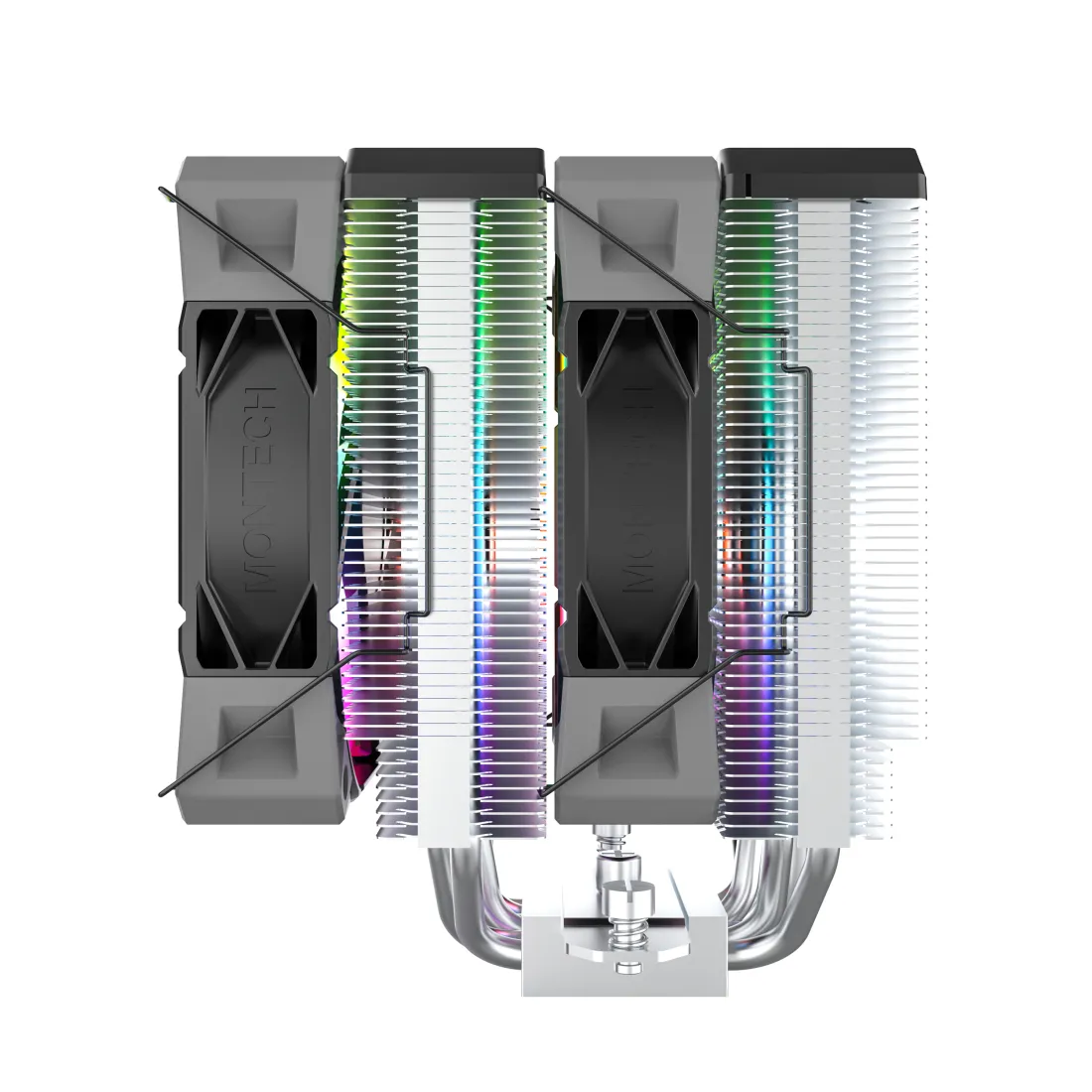 Montech NX600, 2x120 mm ARGB CPU Cooler, Black