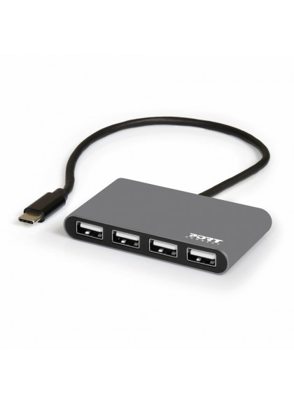 Port Designs USB-C to 4-Port USB-A 2.0 Hub