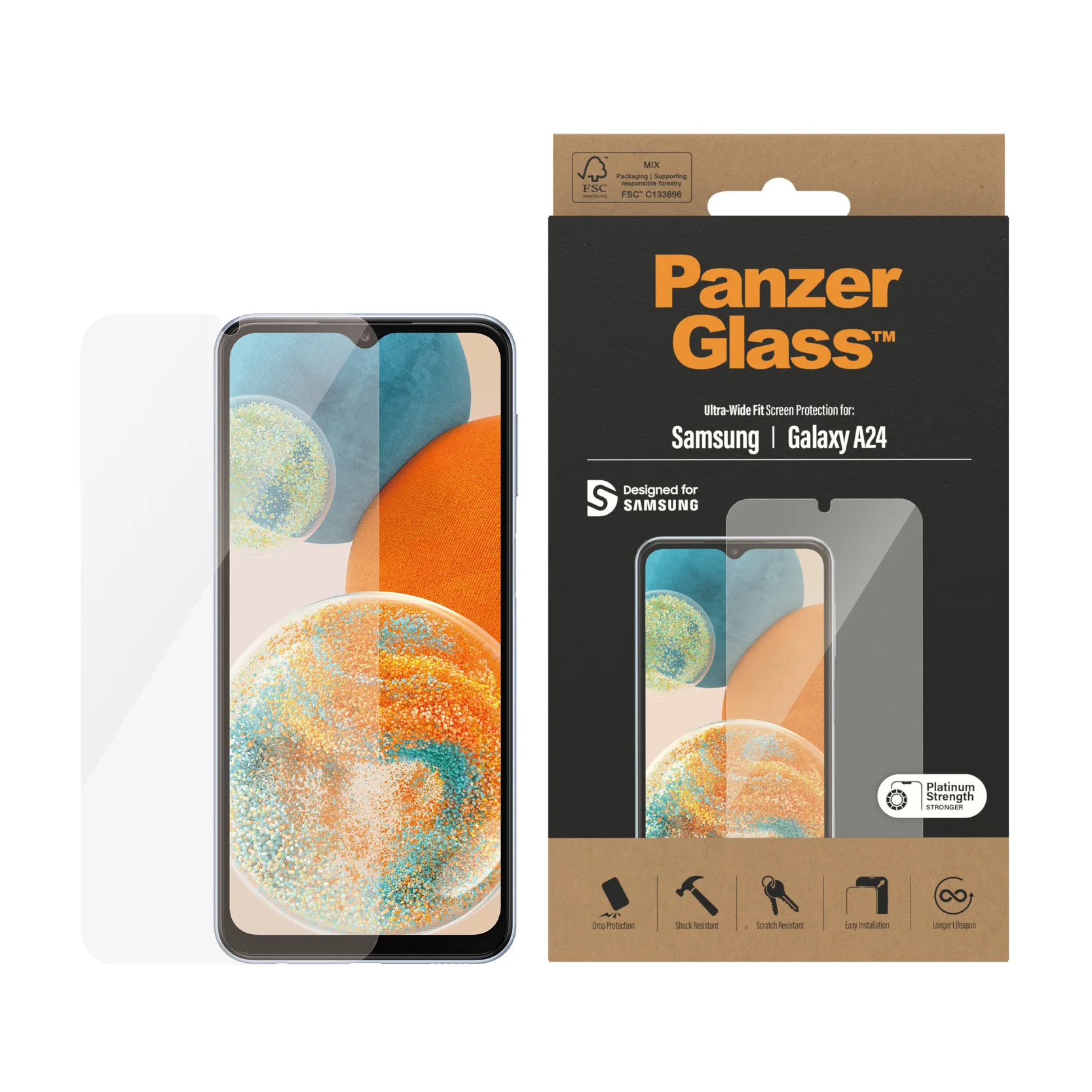 PanzerGlass Ultra-Wide Fit, Galaxy A24 - Screen Glass