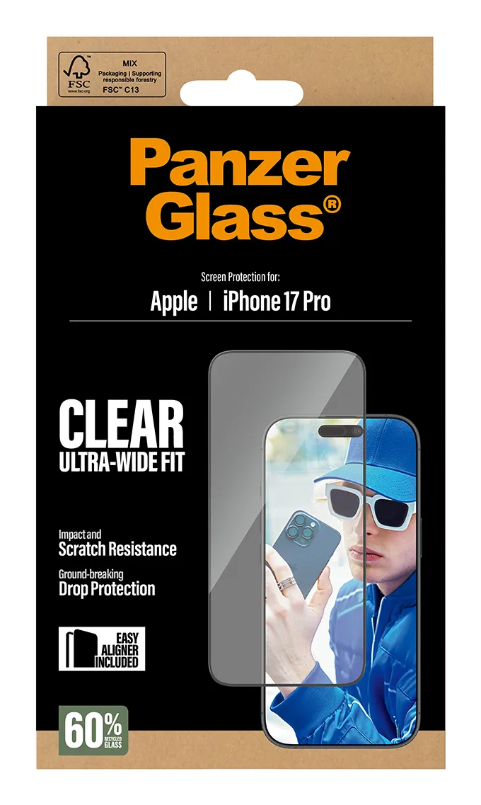 Panzerglass iPhone 17 Pro - screen protector, Ultra Wide Fit