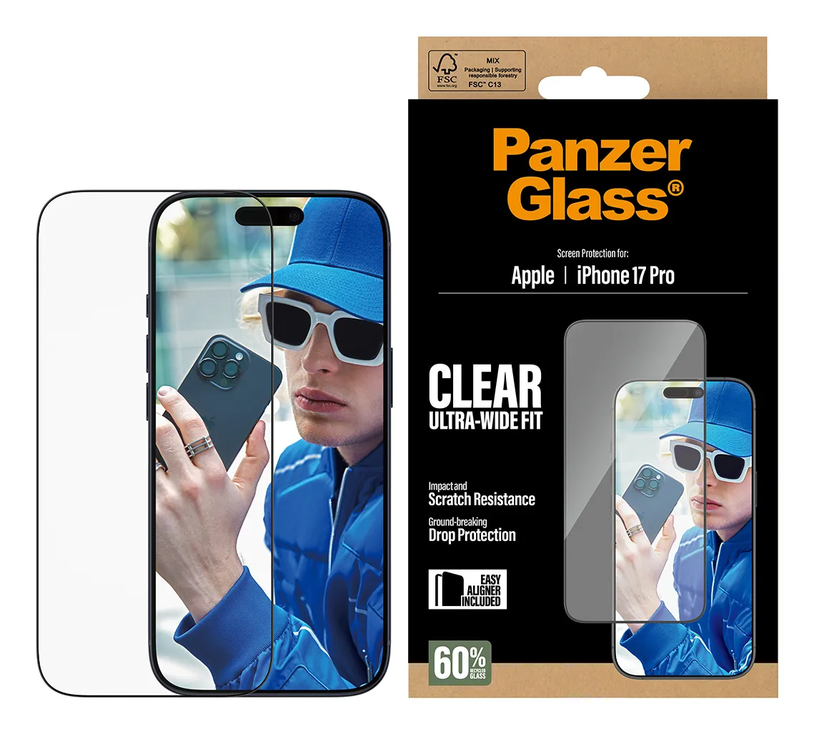 Panzerglass iPhone 17 Pro - screen protector, Ultra Wide Fit