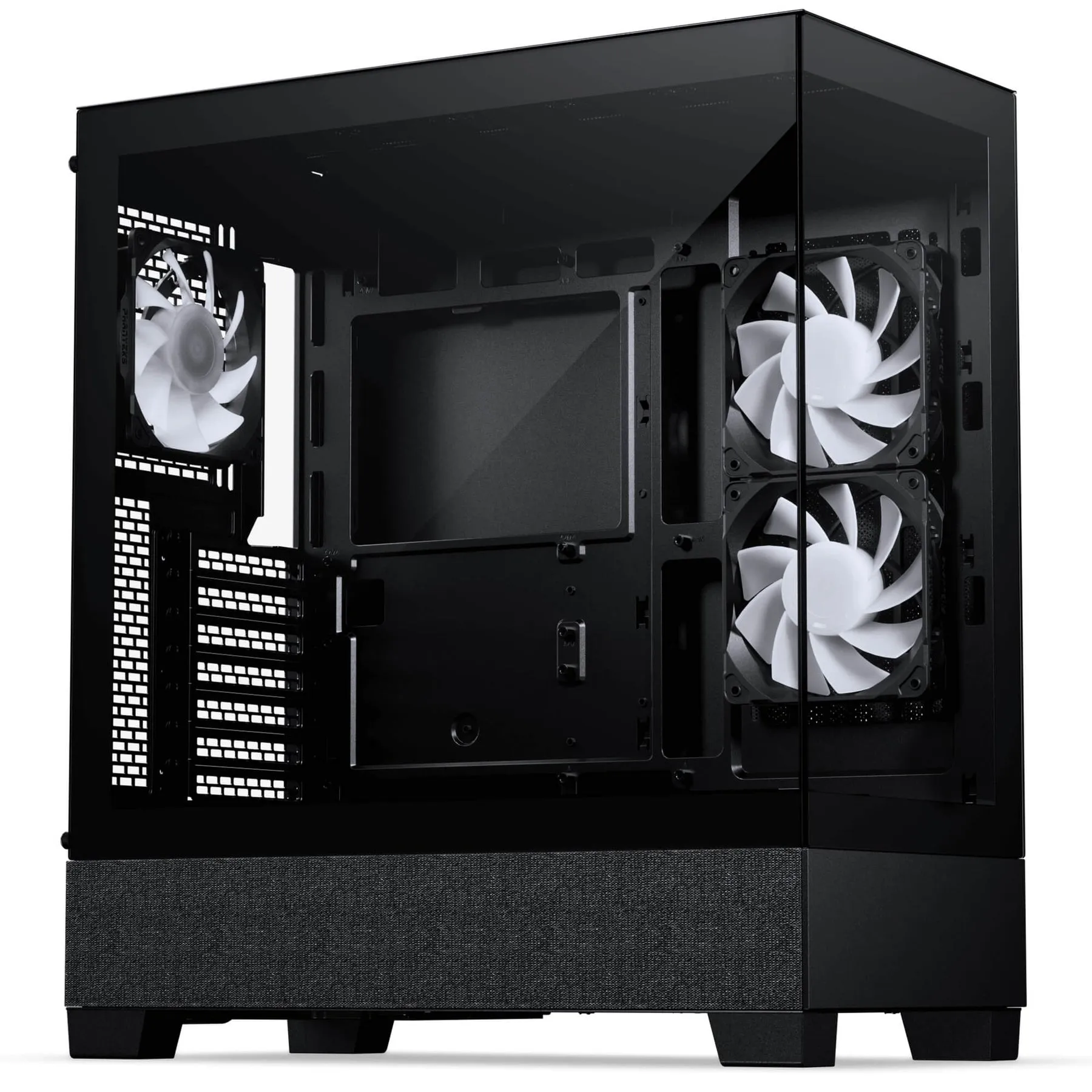 Phanteks XT View midi-tower chassi med f&ouml;nster och RGB-belysning, charcoal black