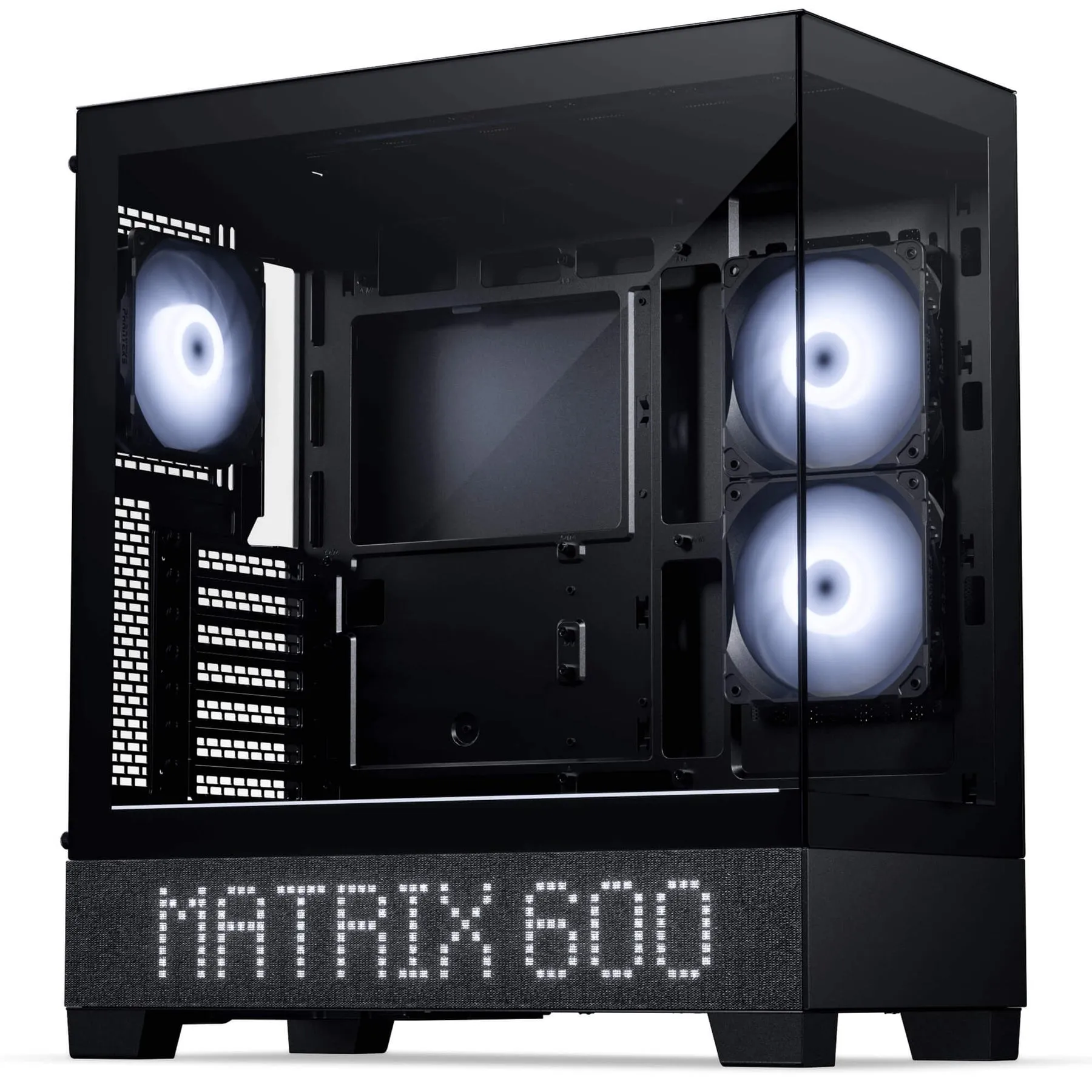 Phanteks XT View midi-tower chassi med f&ouml;nster och RGB-belysning, charcoal black