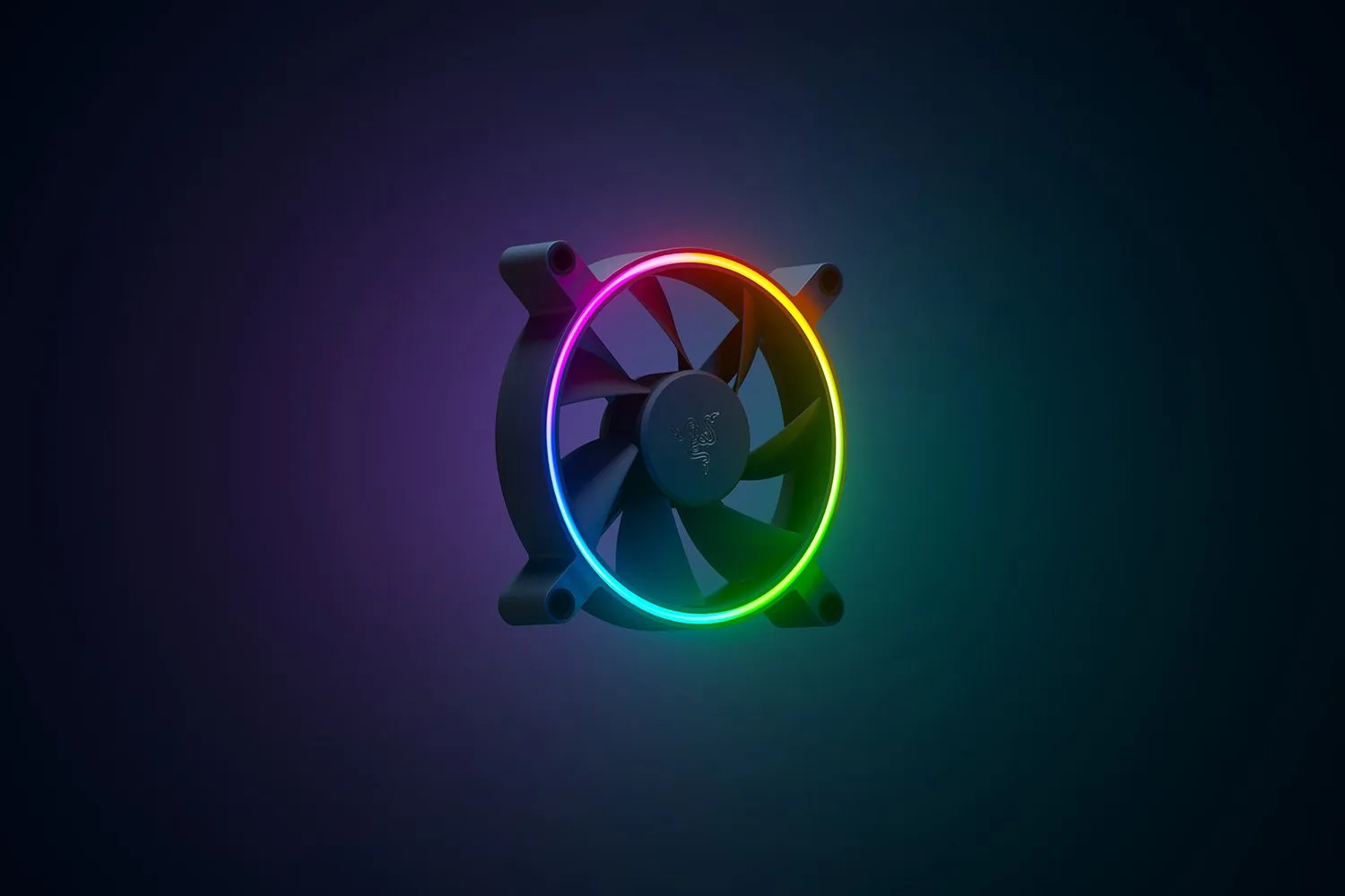 Razer Kunai Chroma, ARGB, PWM, 120mm - chassi fl&auml;kt, svart